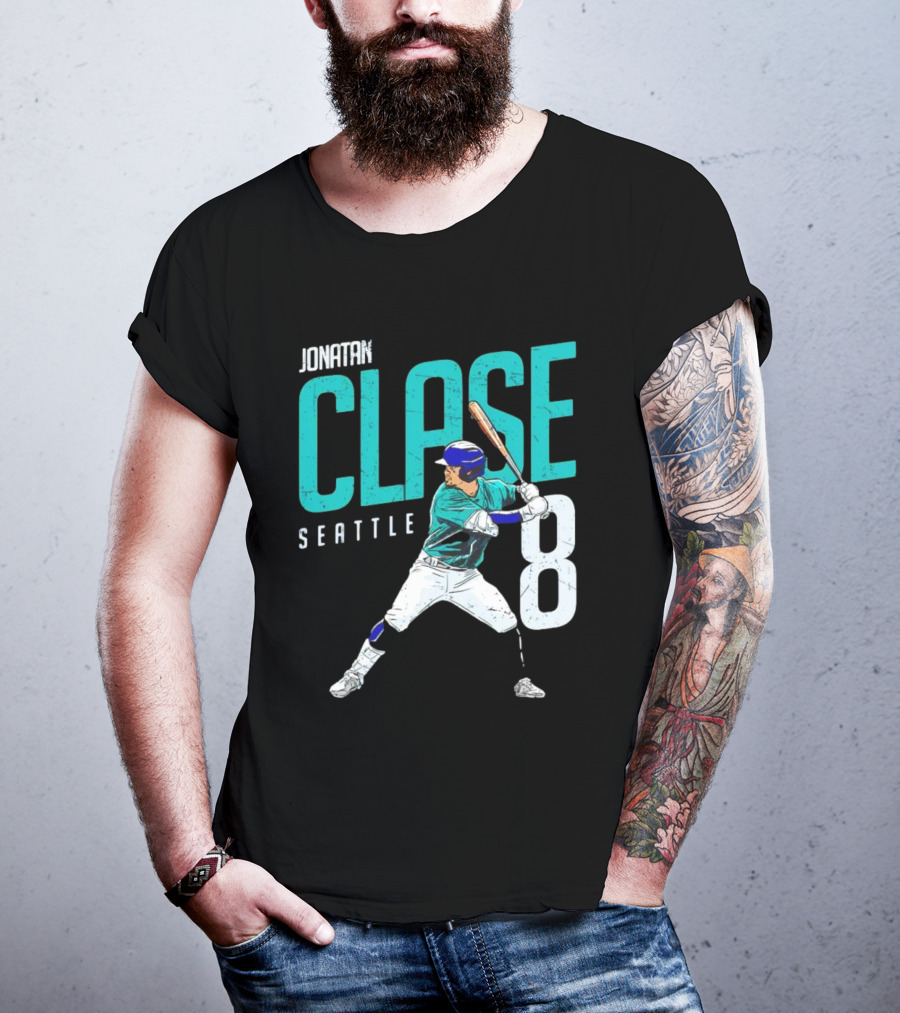 Jonatan Clase Seattle #8 MLBPA Player T-Shirt