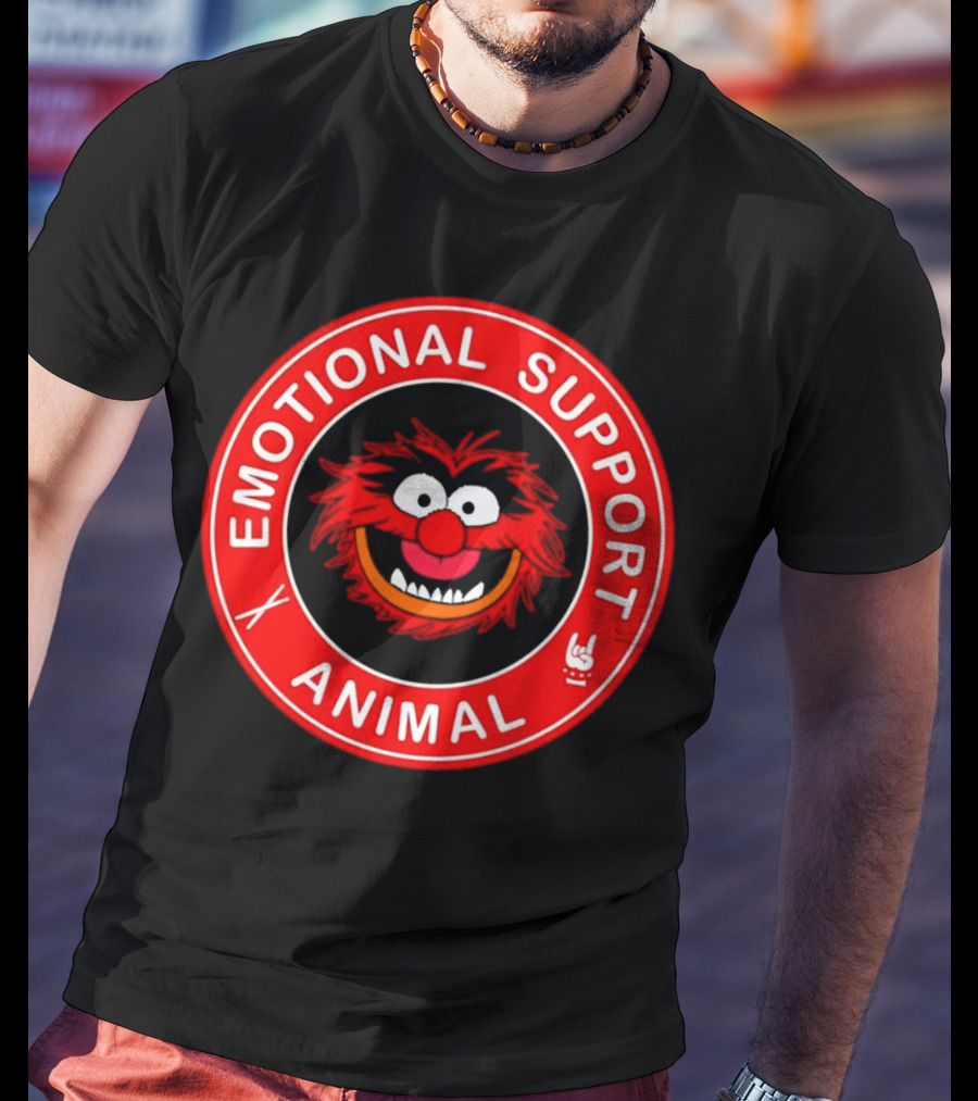 Emotional Support Animal Muppets Face Circle T-Shirt