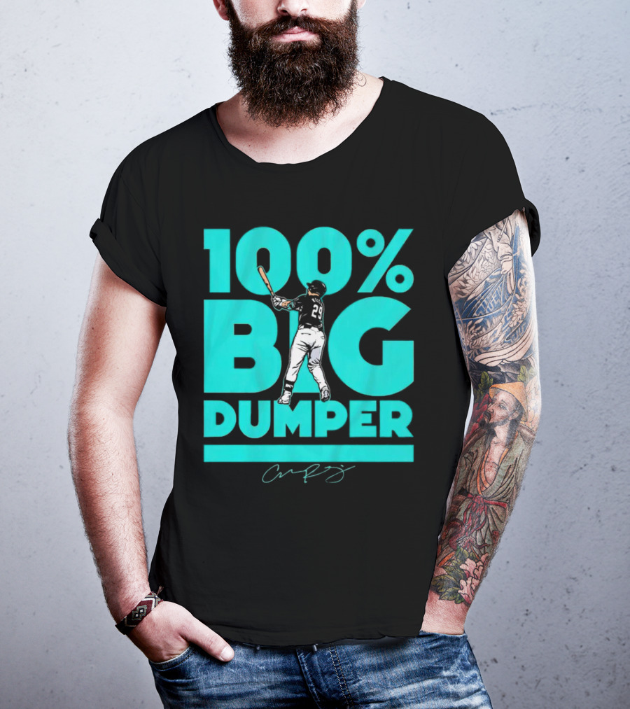 100% Big Dumper Player 29 Baseball Signature T-Shirt