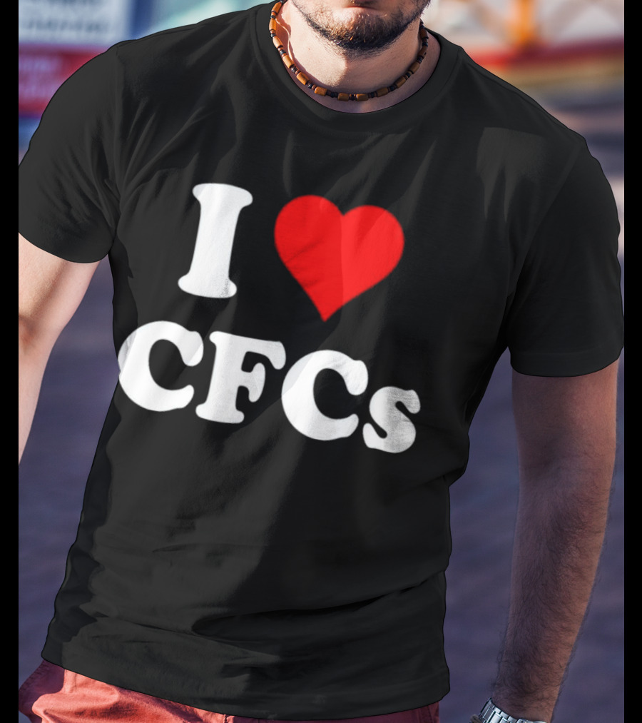 I Heart CFCs Retro-Style Bold Text And Red Heart T-Shirt
