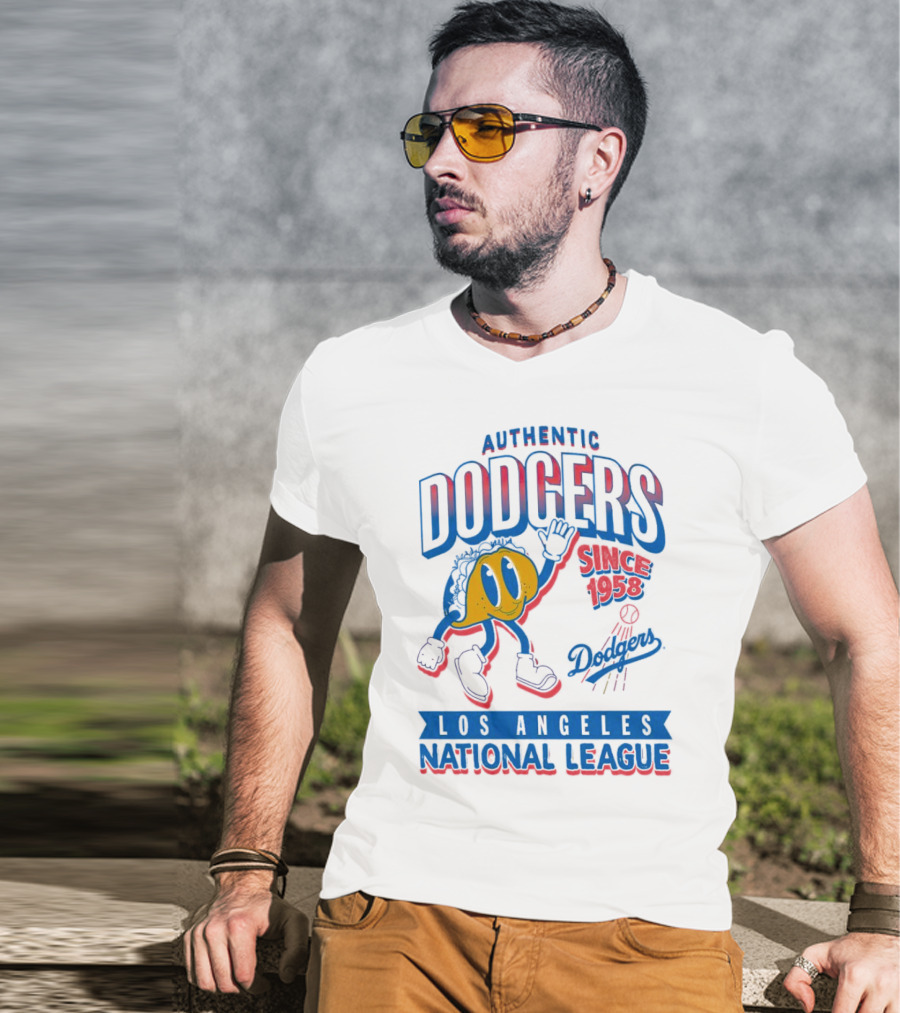 Authentic Dodgers Los Angeles Since 1958 National League Dodgers T-Shirt