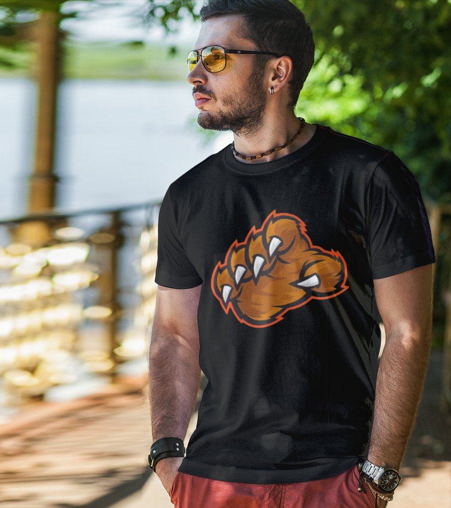 The Claw Bears Football Fierce Paw T-Shirt