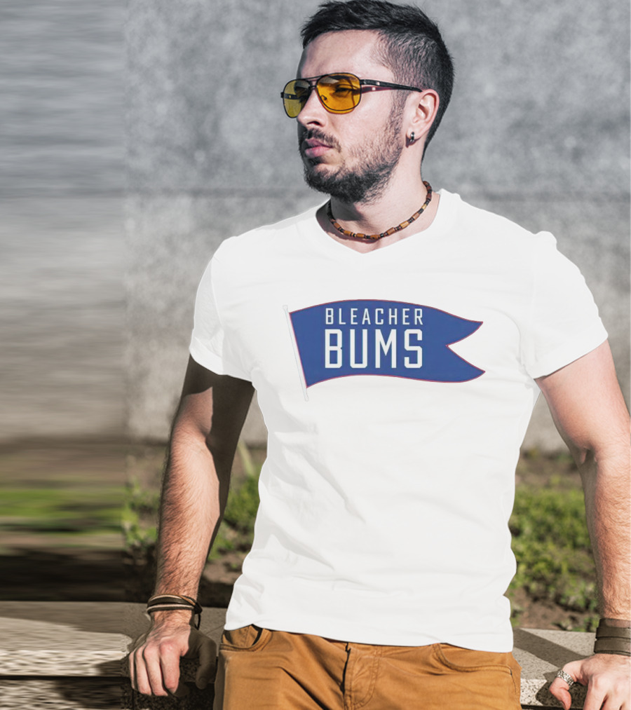 Bleacher Bums Blue Flag Banner T-Shirt
