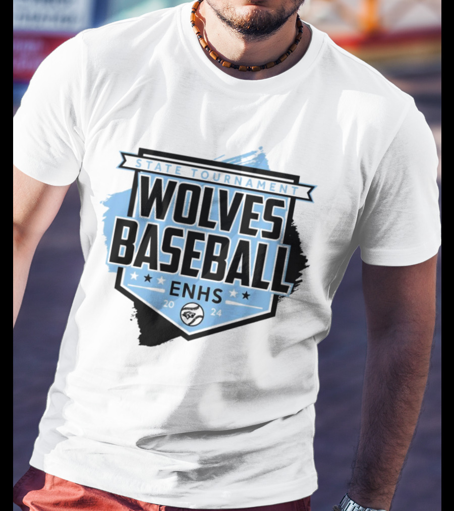 State Tournament ENHS Wolves Baseball T-Shirt