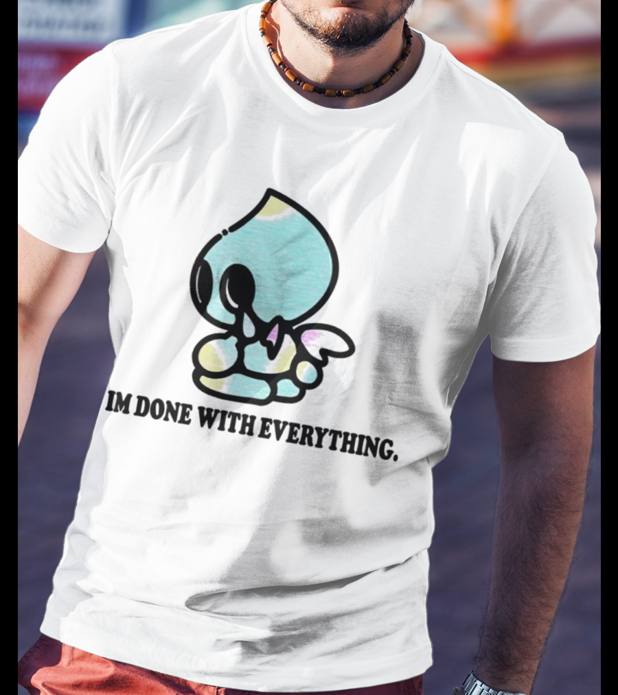 Chaos I'm Done With Everything Pastel Skull Character T-Shirt