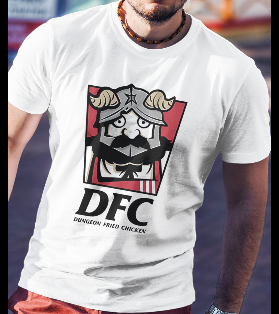 DFC Dungeon Fried Chicken Knight Helmet T-Shirt