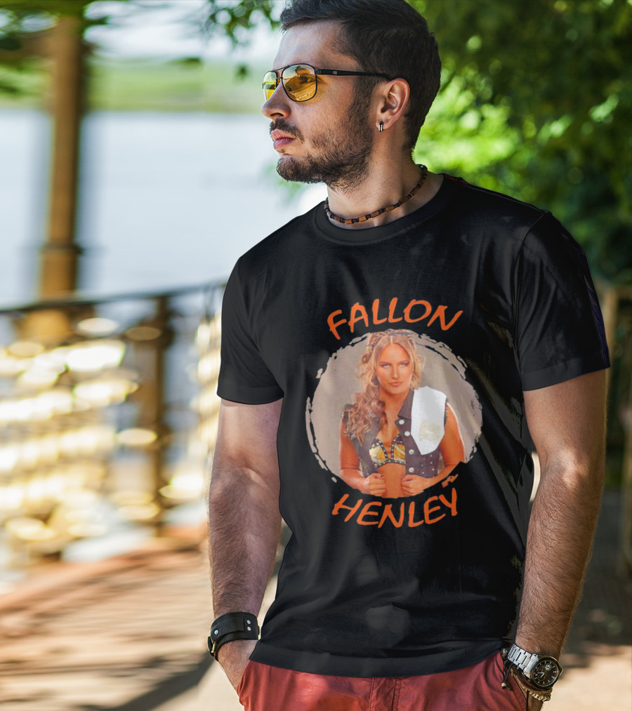 Fallon Henley WWE Bold Image With Studded Vest And Headband T-Shirt