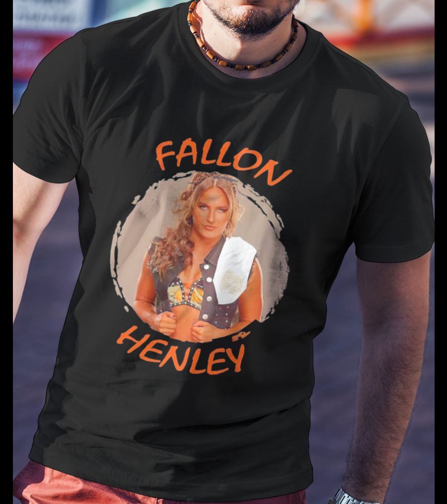 Fallon Henley WWE Bold Image With Studded Vest And Headband T-Shirt