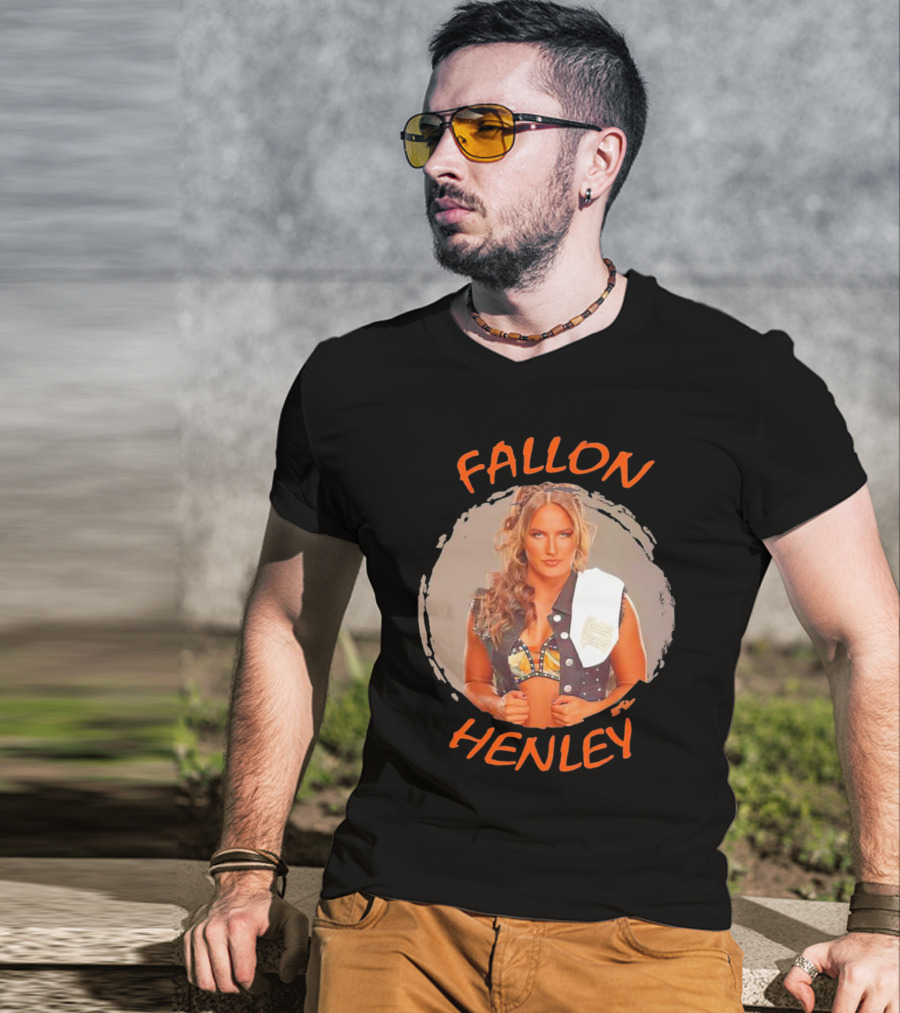 Fallon Henley WWE Bold Image With Studded Vest And Headband T-Shirt