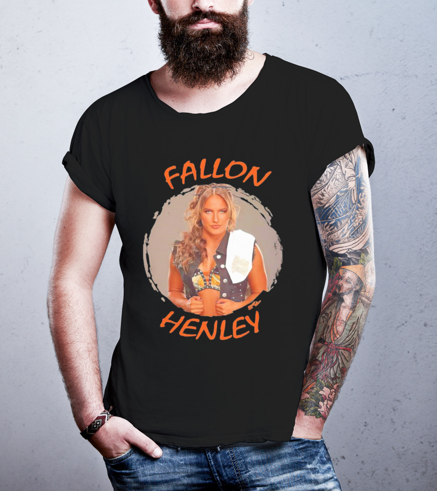 Fallon Henley WWE Bold Image With Studded Vest And Headband T-Shirt