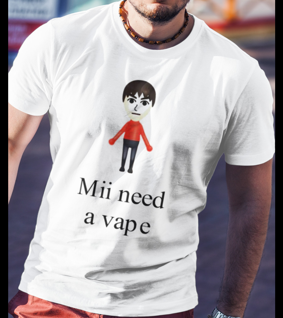 Mii Need A Vape Character Figure T-Shirt