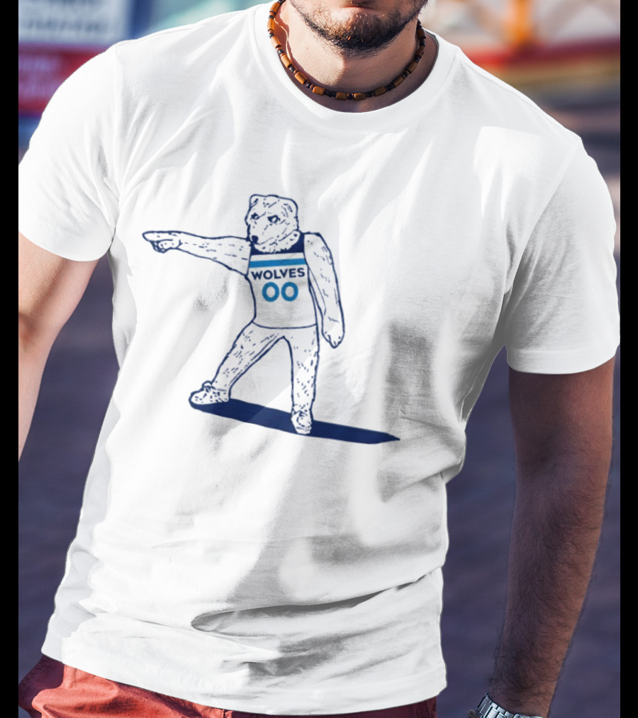 Wolves Team Mascot In Bold Athletic Stance T-Shirt