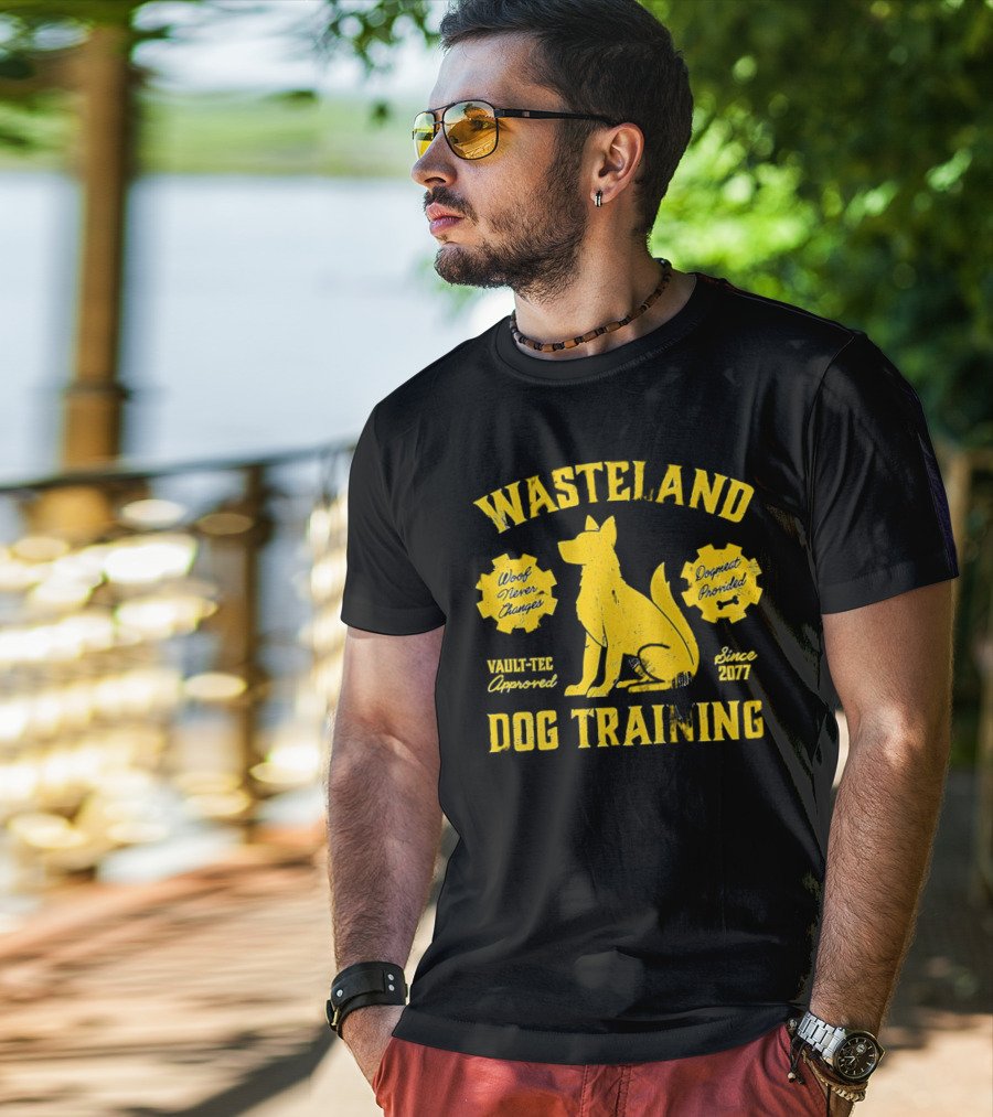 Wasteland Dog Training Woof Never Changes Dogmeat Provided Vault-Tec Approved Since 2077 T-Shirt