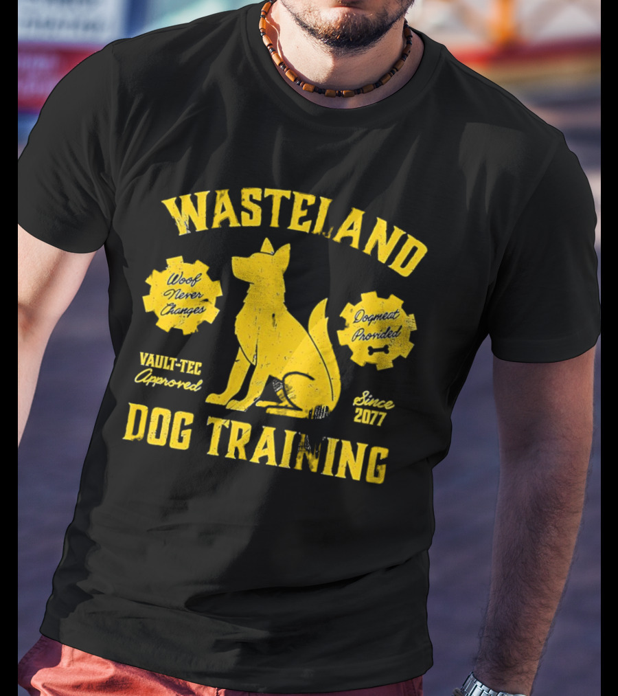 Wasteland Dog Training Woof Never Changes Dogmeat Provided Vault-Tec Approved Since 2077 T-Shirt