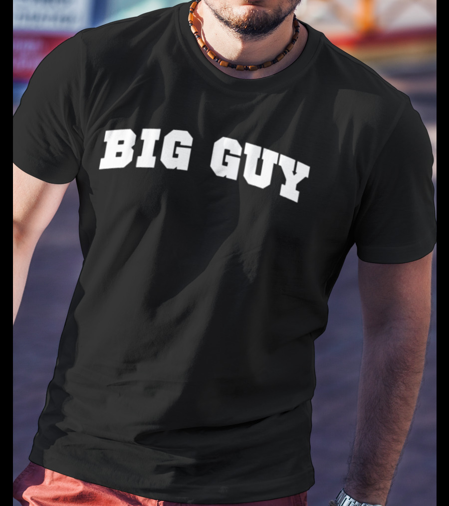 Big Guy Academy Text Bold Font T-Shirt
