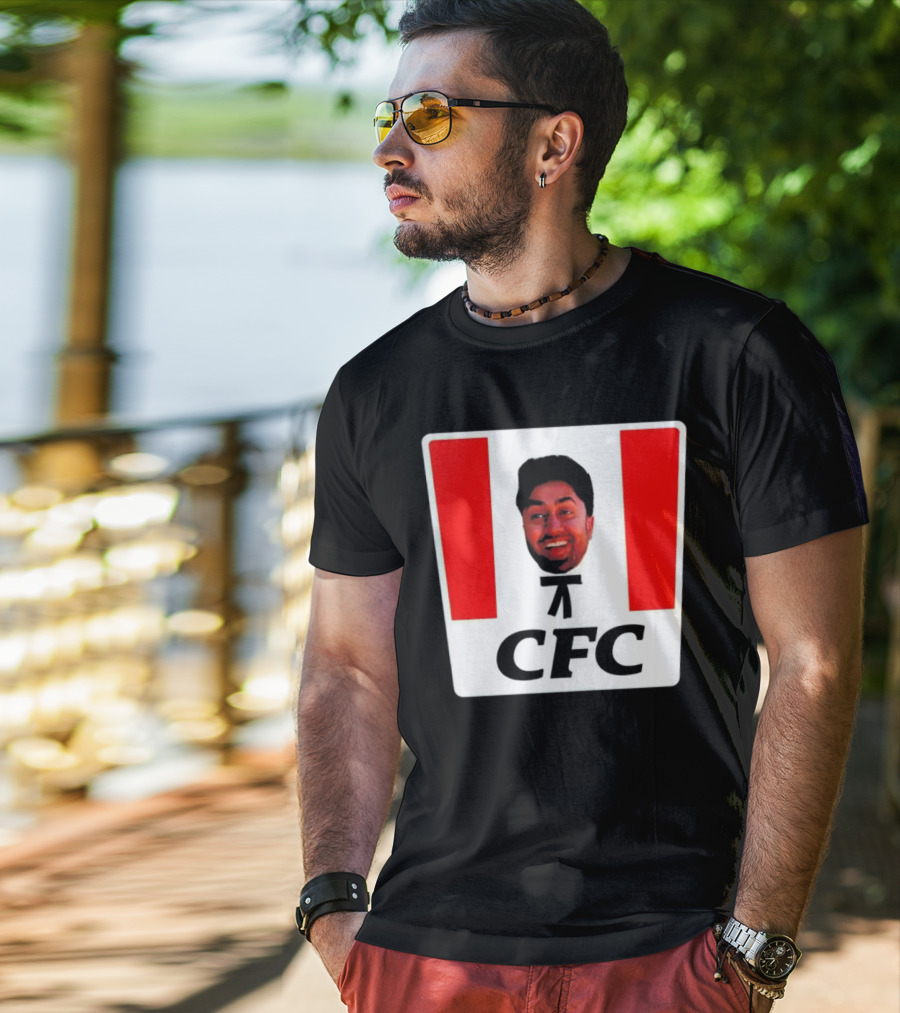 Mafs Collins CFC Parody Fried Chicken Face T-Shirt