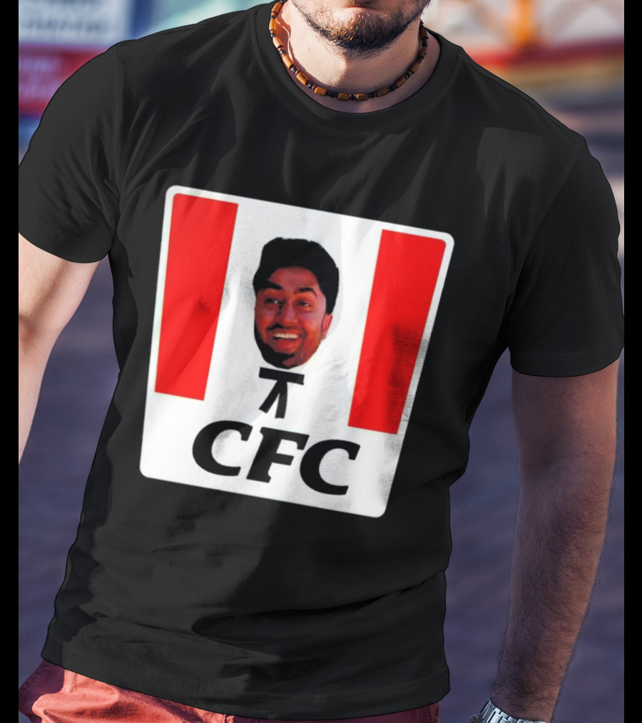 Mafs Collins CFC Parody Fried Chicken Face T-Shirt