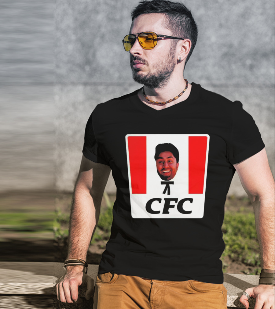 Mafs Collins CFC Parody Fried Chicken Face T-Shirt