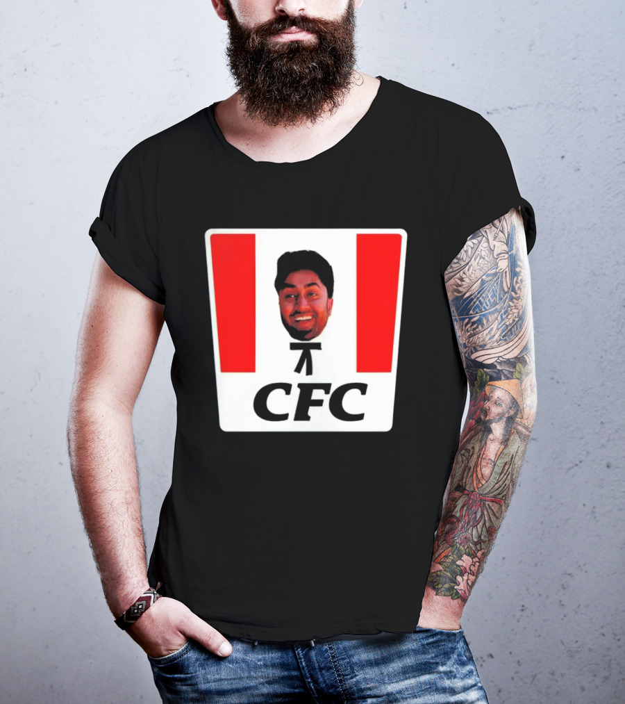 Mafs Collins CFC Parody Fried Chicken Face T-Shirt