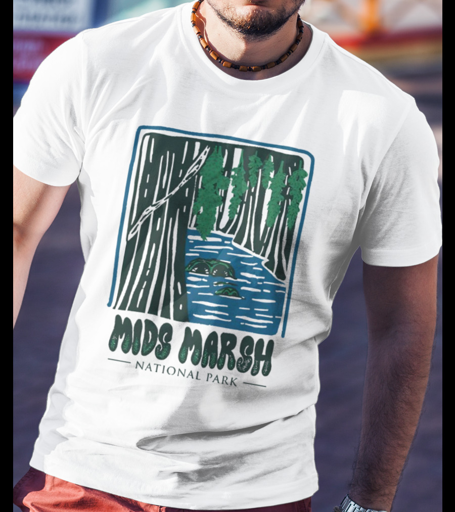 Mids Marsh National Park Forest River Scene T-Shirt