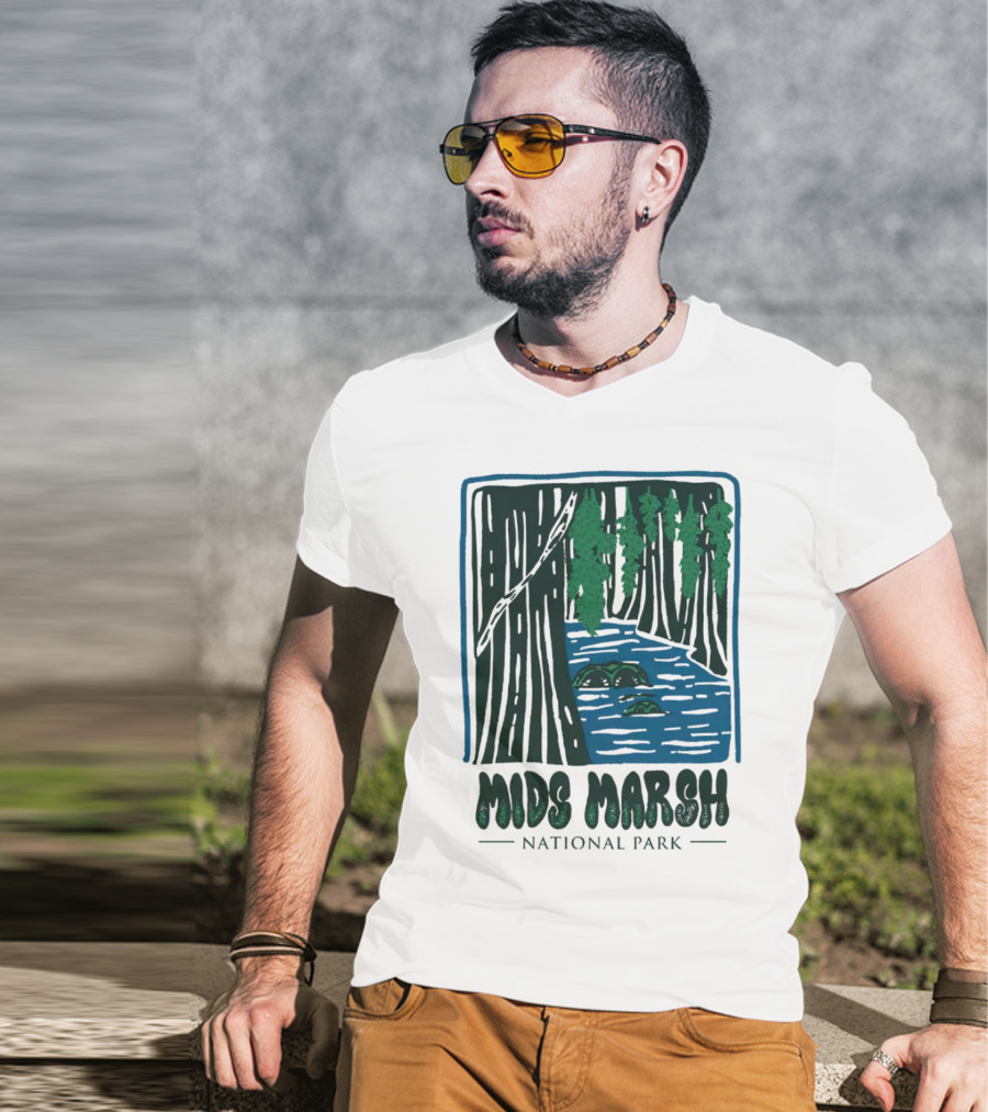 Mids Marsh National Park Forest River Scene T-Shirt