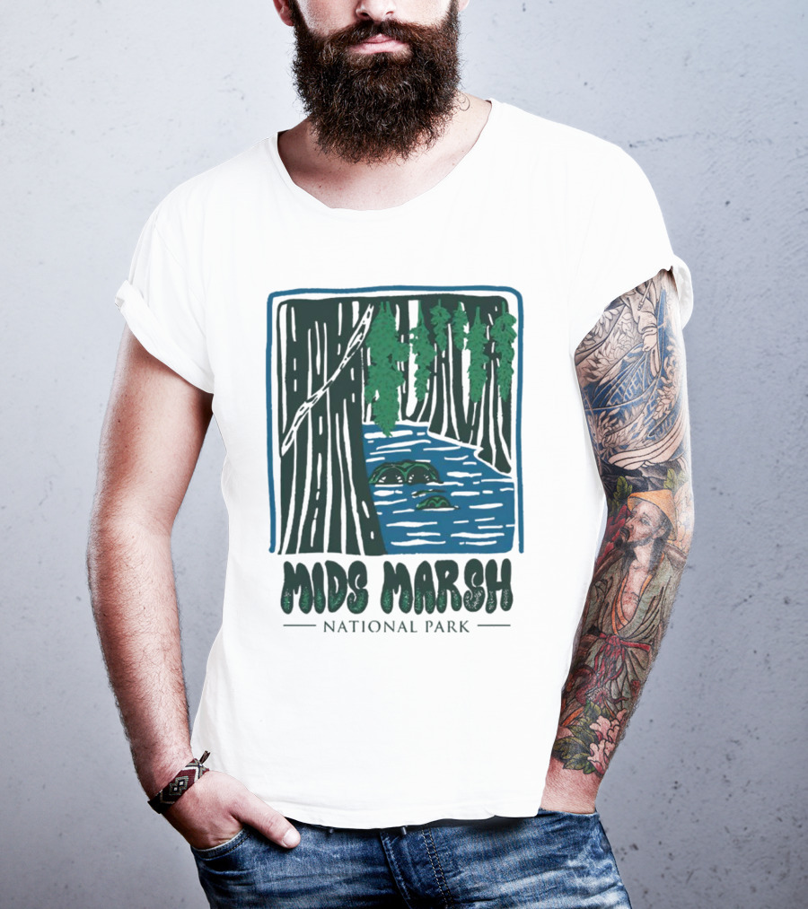 Mids Marsh National Park Forest River Scene T-Shirt
