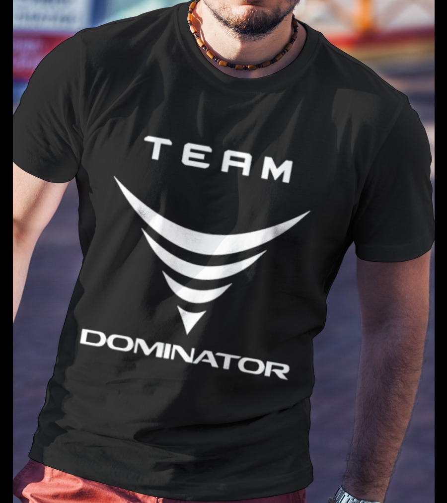 Team Dominator Curved Symbol Text T-Shirt