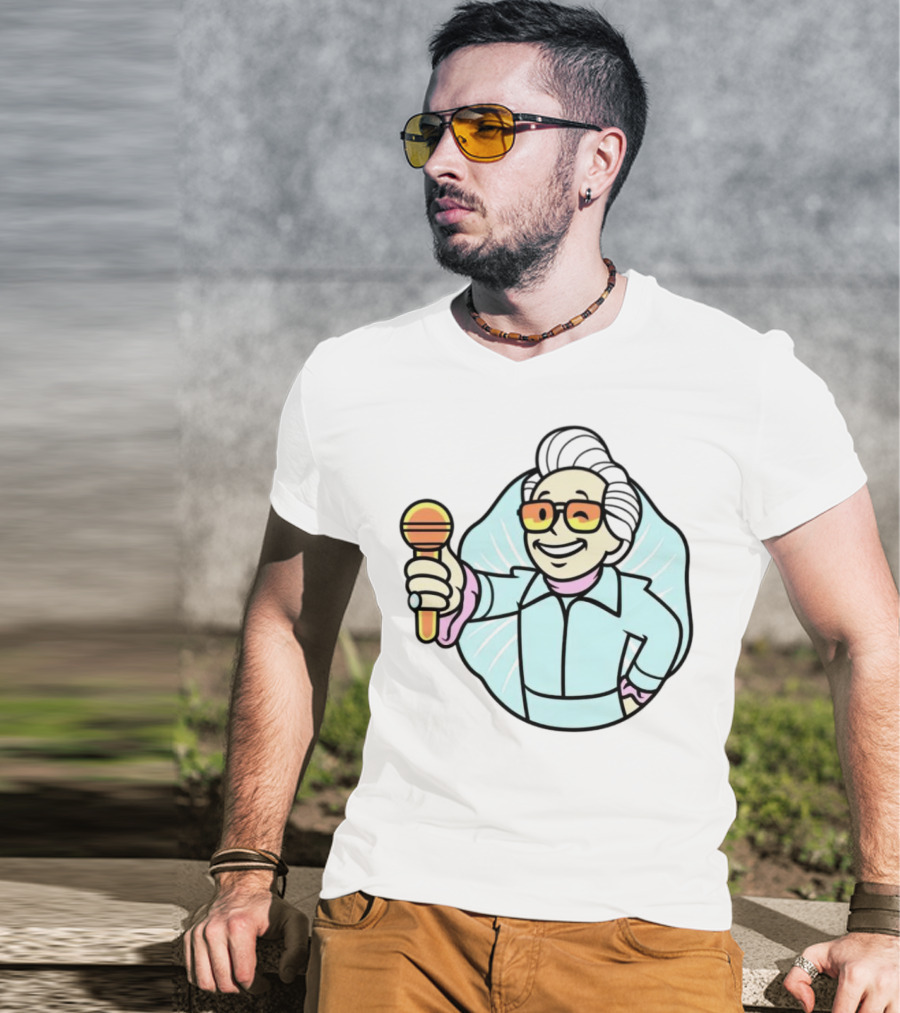 Vault Boy Elvis Microphone T-Shirt