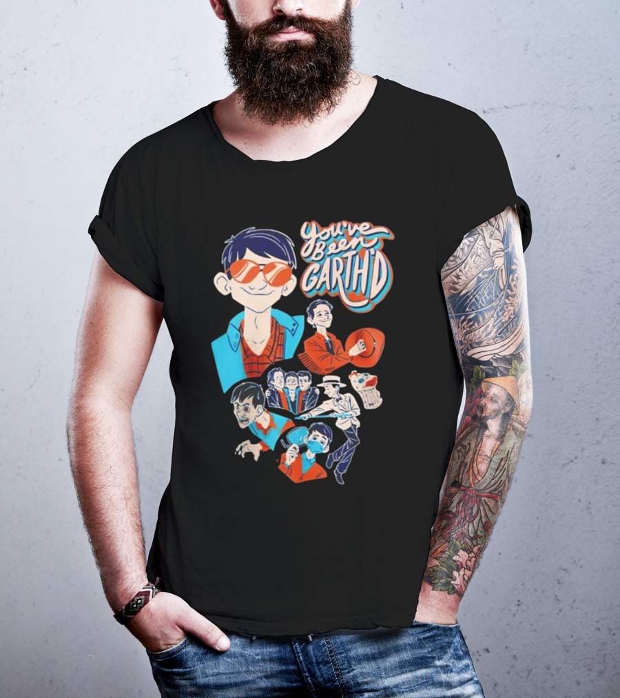You've Been Garthd Cartoon Style Character Montage T-Shirt