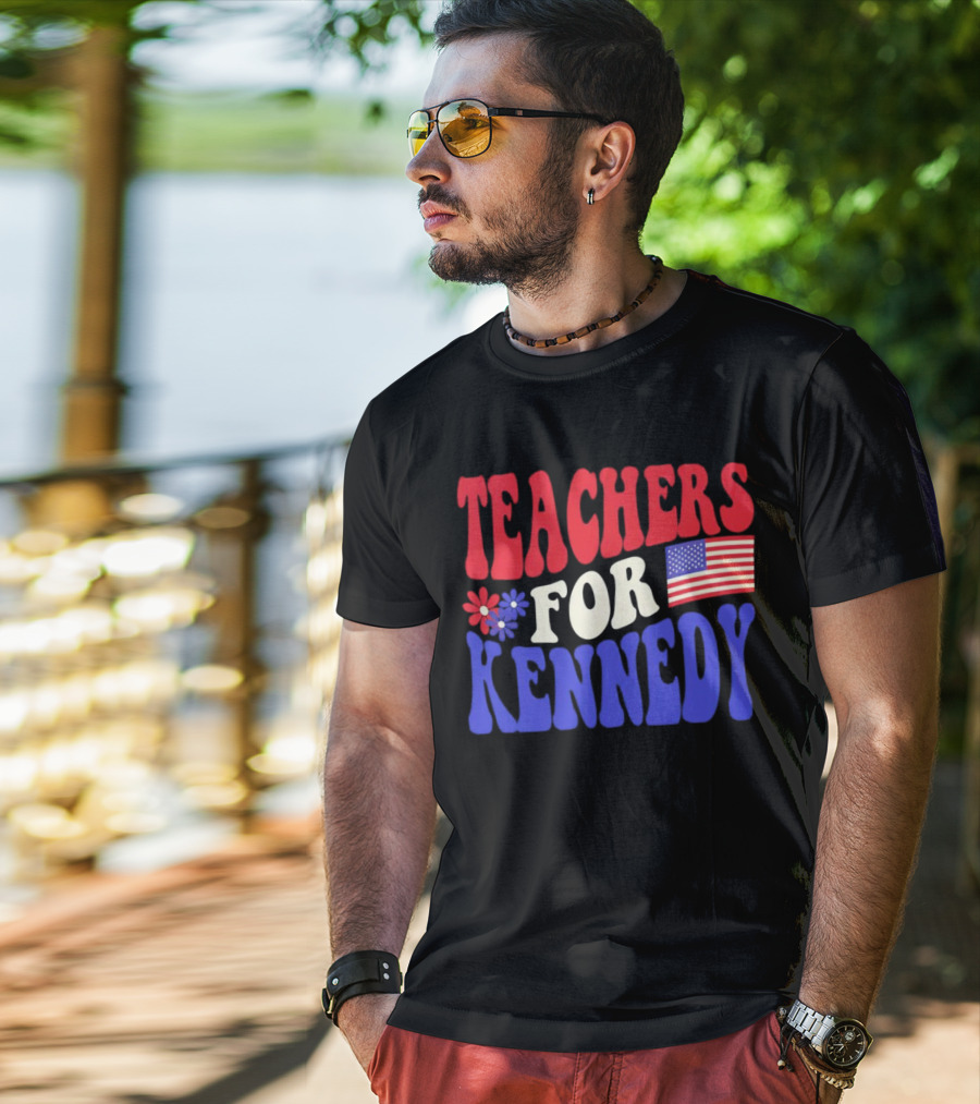 Teachers For Kennedy American Flag T-Shirt