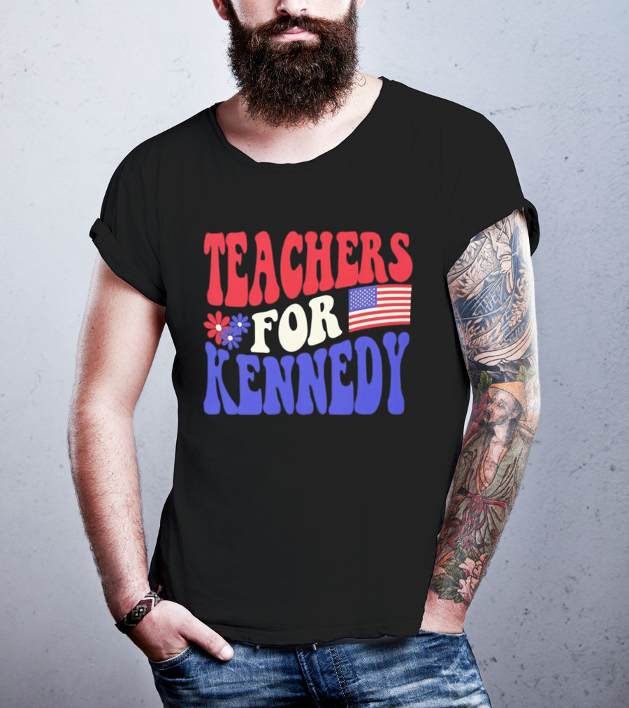 Teachers For Kennedy American Flag T-Shirt