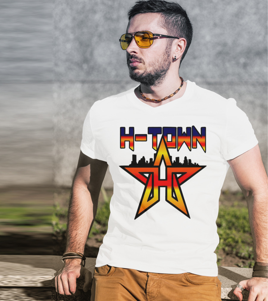 H-Town Skyline Star Houston Astros Baseball T-Shirt