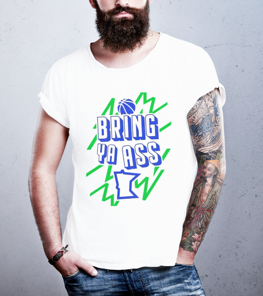 Bring Ya Ass Minnesota Basketball Neon T-Shirt