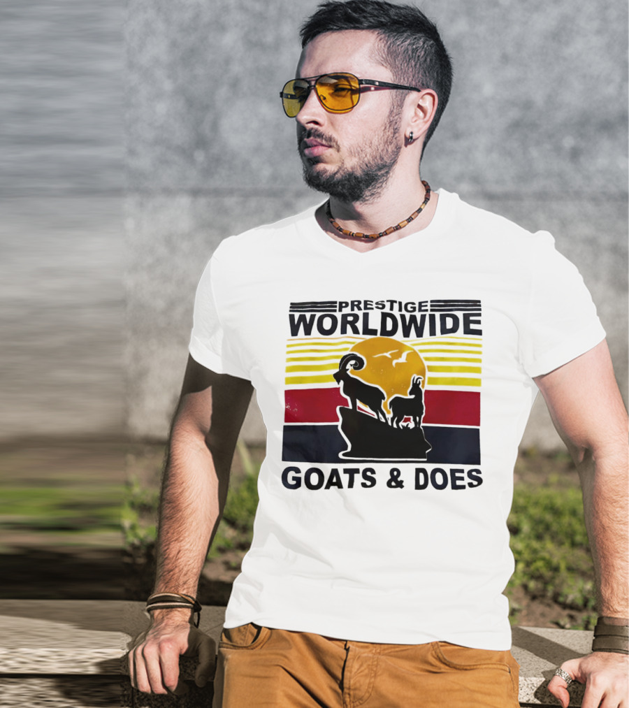 Prestige Worldwide Goats And Does Vintage Sunset T-Shirt