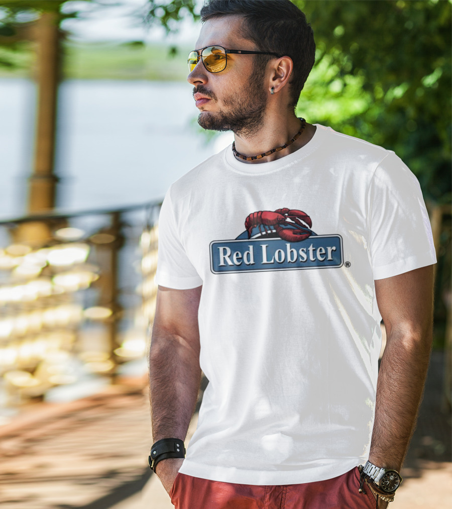 Red Lobster Seafood Restaurant Logo Emblem T-Shirt
