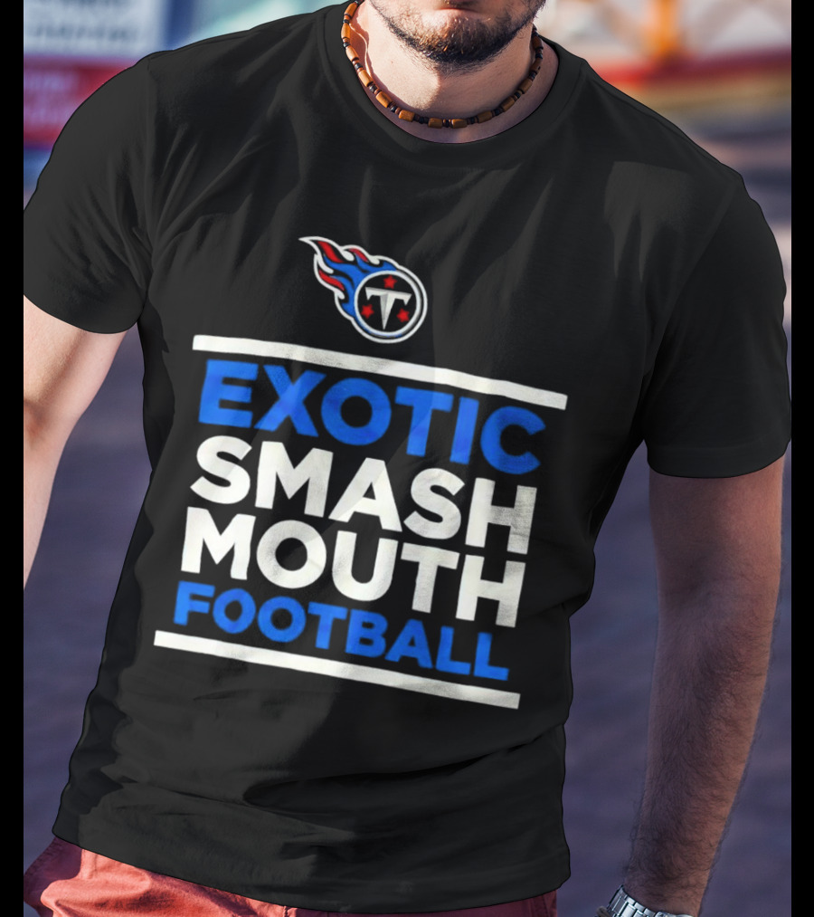 Tennessee Titans Exotic Smash Mouth Football T-Shirt