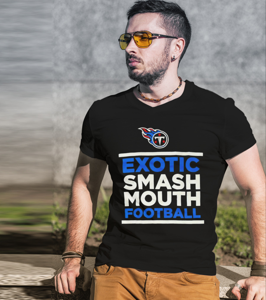 Tennessee Titans Exotic Smash Mouth Football T-Shirt