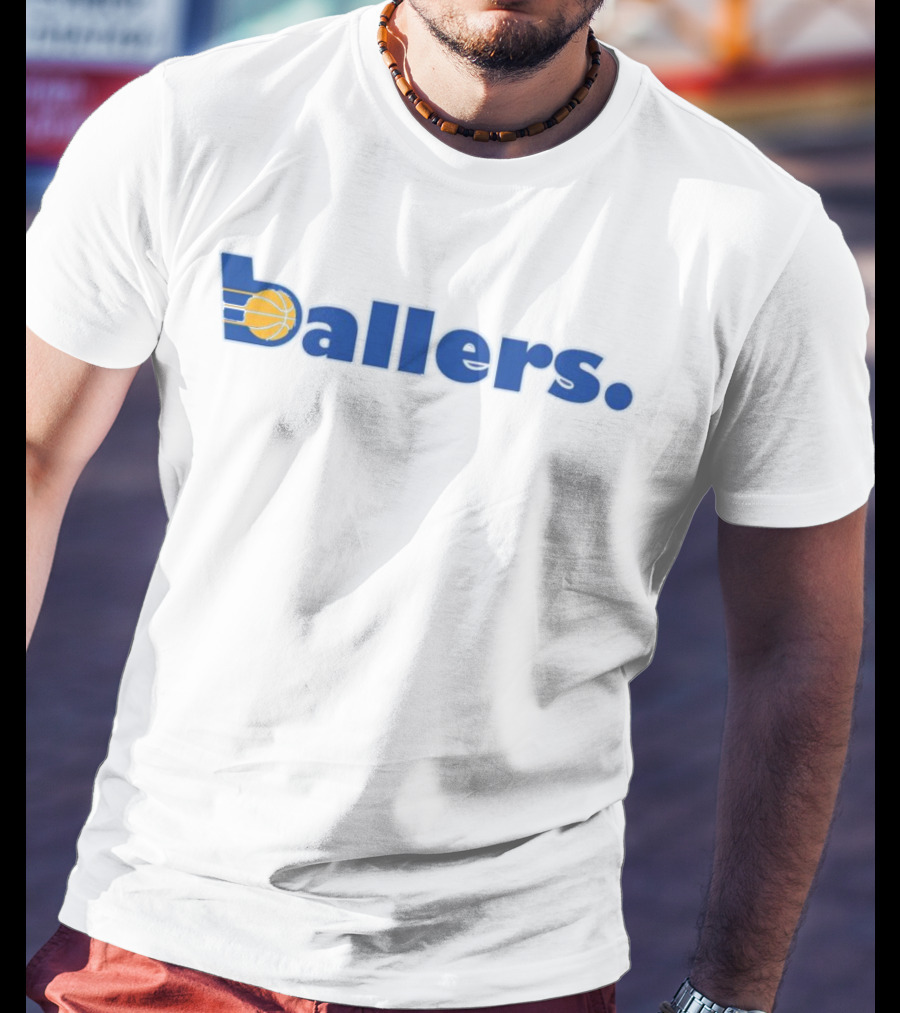 Indiana Pacers Ballers Basketball Logo-Inspired Playful T-Shirt