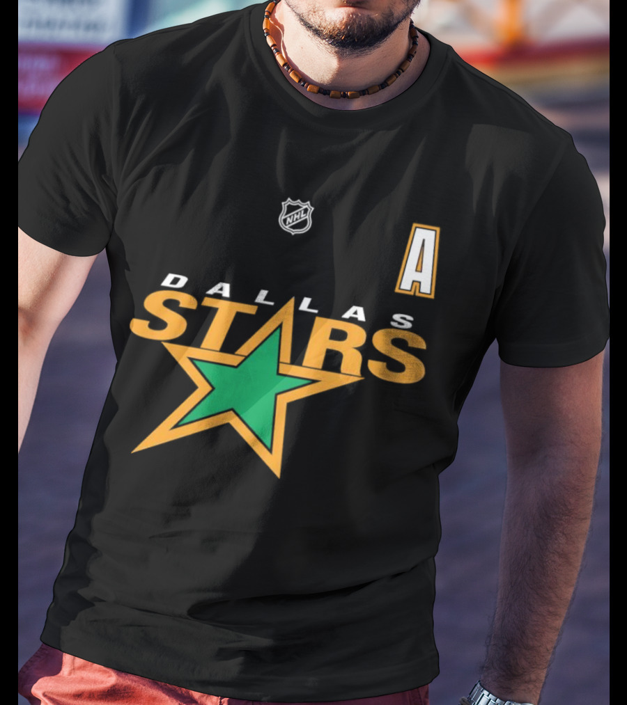 Dallas Stars NHL Hockey Team Logo And Letter A T-Shirt