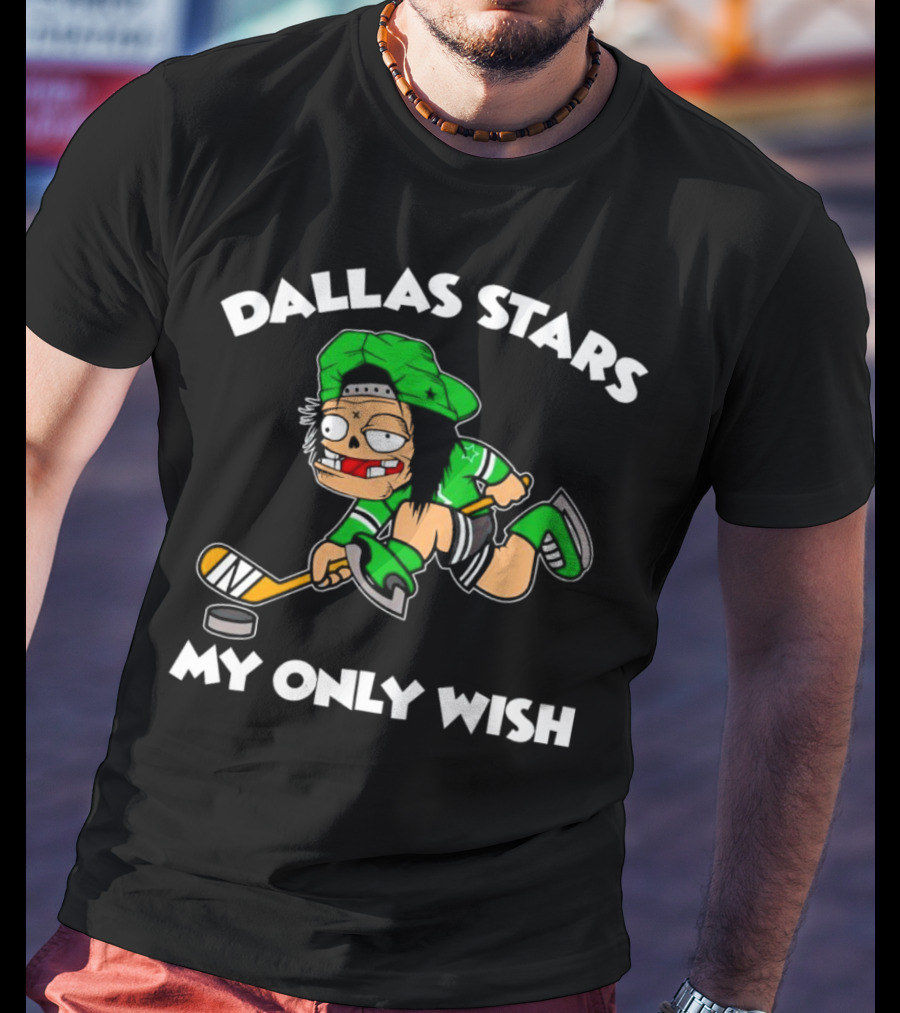 Dallas Stars My Only Wish Hockey Cartoon Character T-Shirt