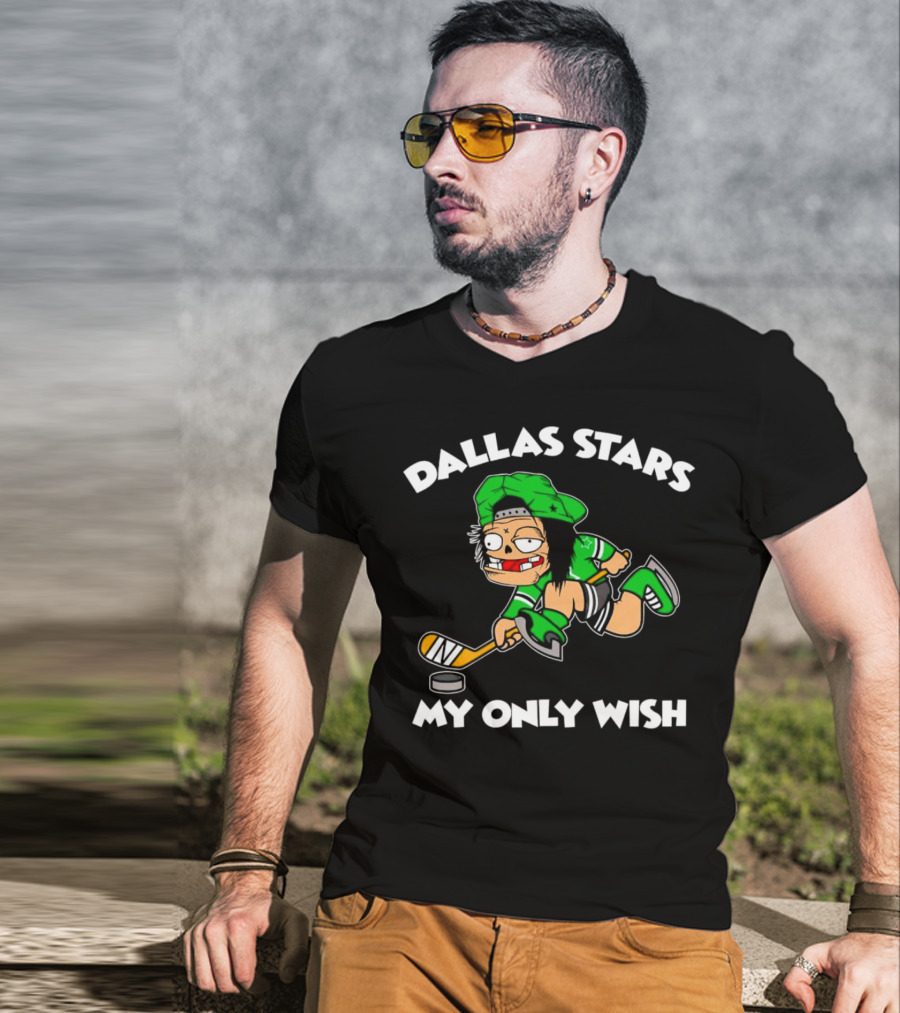 Dallas Stars My Only Wish Hockey Cartoon Character T-Shirt