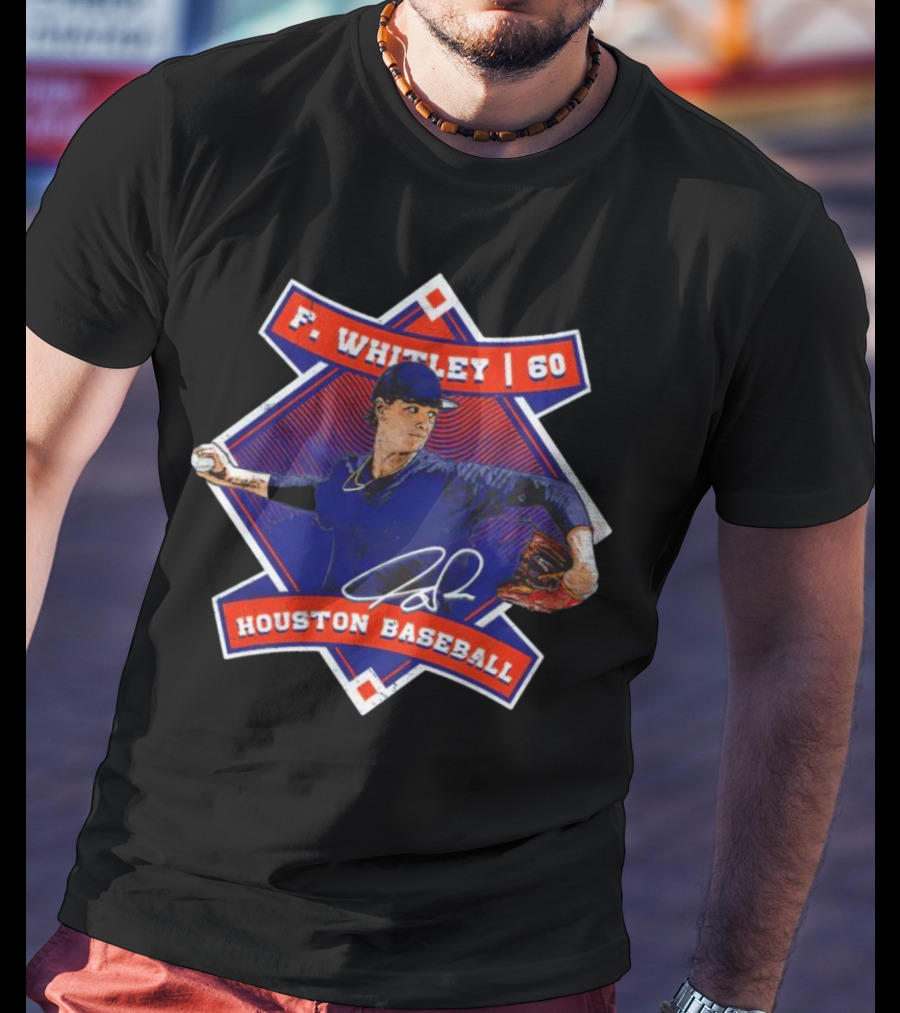 F. Whitley 60 Houston Baseball T-Shirt