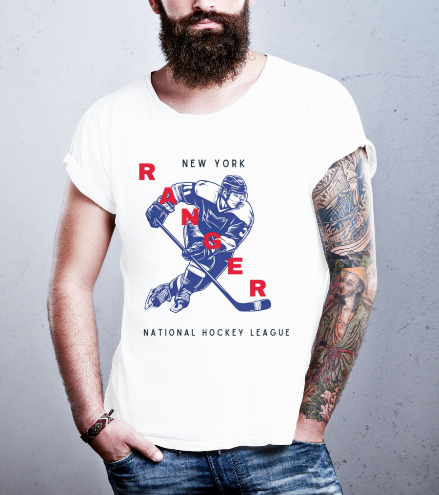New York Ranger National Hockey League Vintage Player T-Shirt