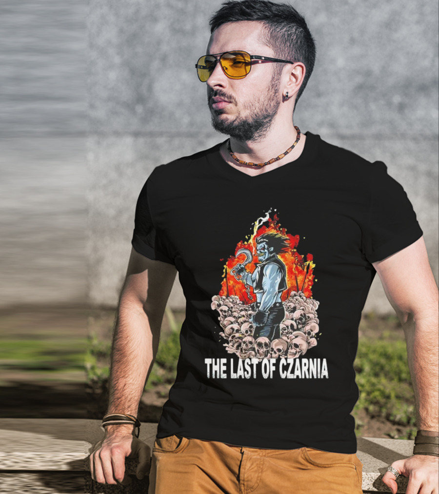 The Last Of Czarnia Lobo Standing Amidst Skulls And Flames T-Shirt