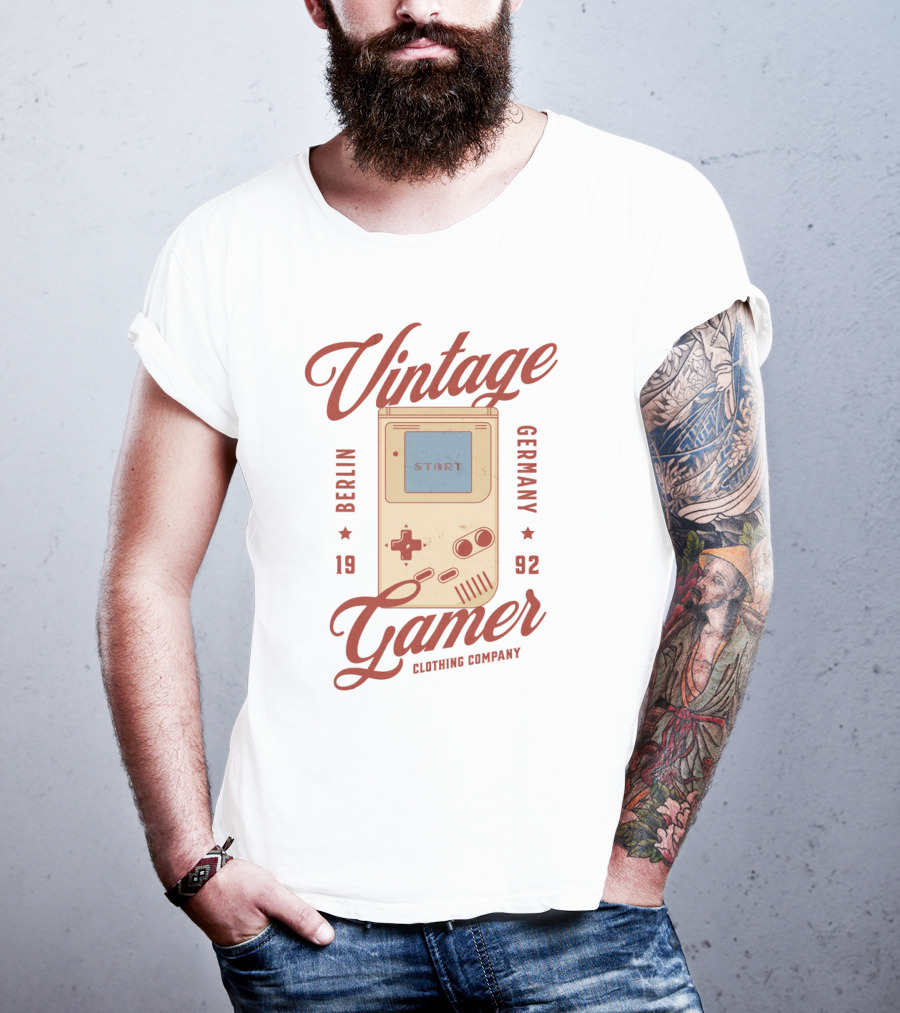 Vintage Gamer Gameboy Berlin Germany 1992 Clothing Company T-Shirt