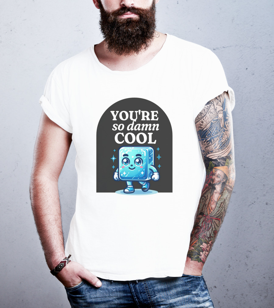 Smiling Ice Cube With You're So Damn Cool T-Shirt