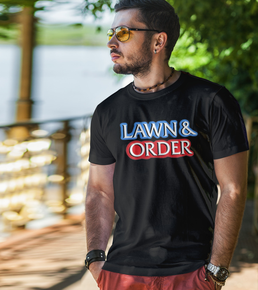 Lawn And Order Blue T-Shirt