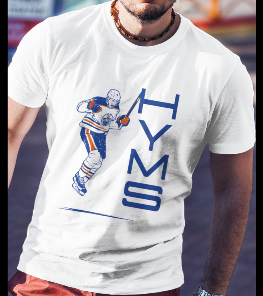 Zach Hyman Edmonton Oilers HYMS Hockey Player T-Shirt