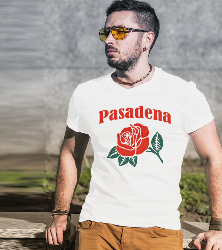 Pasadena Vintage Red Rose T-Shirt