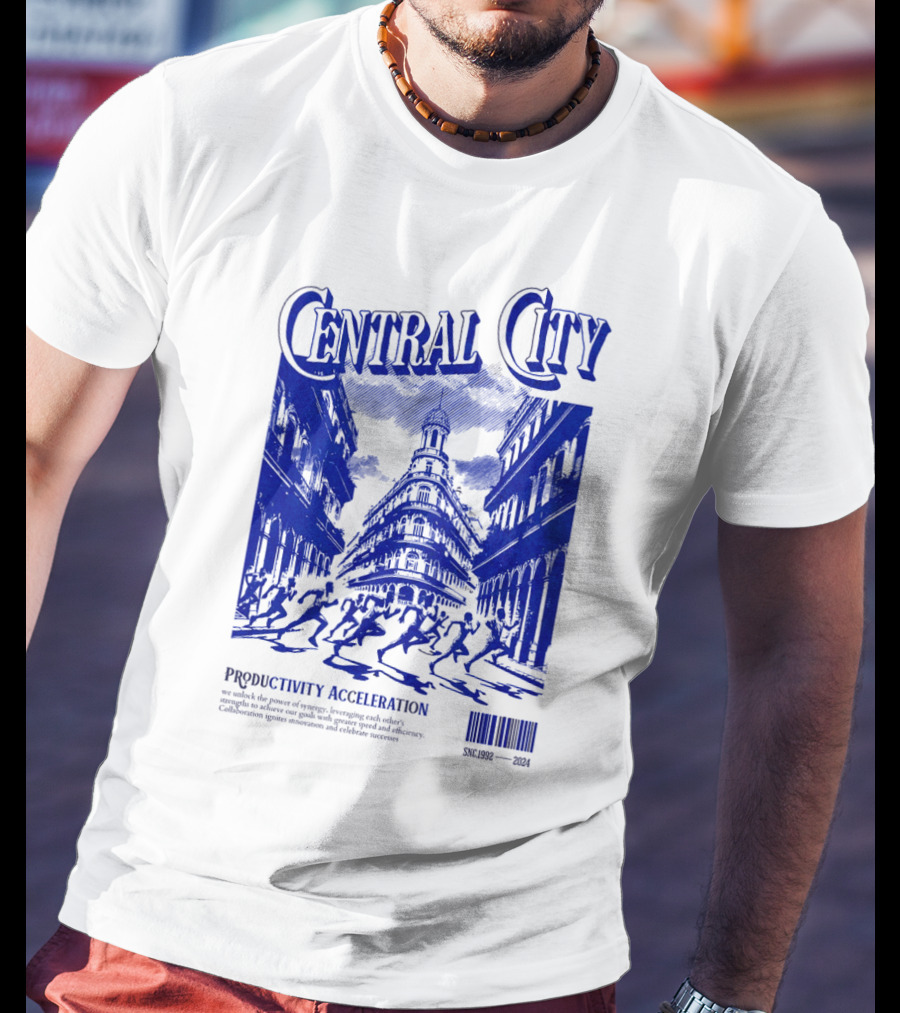 CENTRAL CITY PRODUCTIVITY ACCELERATION CROWDED STREETSCAPE T-Shirt